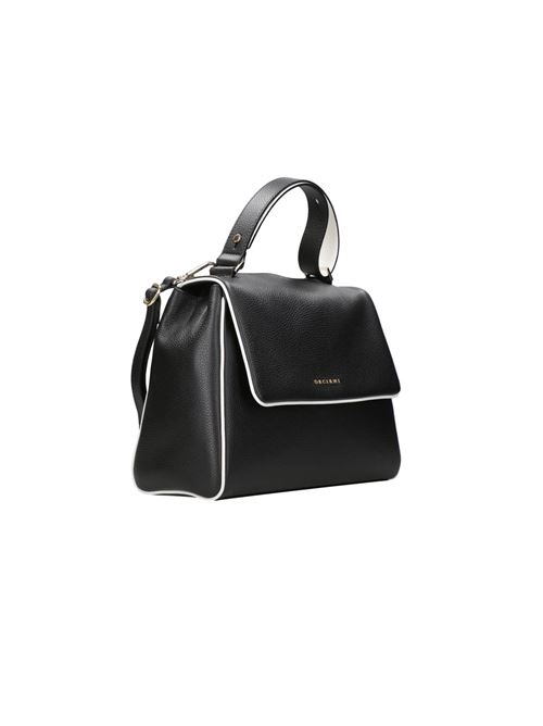 borsa sveva soft media a spalla in pelle con tracolla bicolor Orciani | BT2006 BEWNE